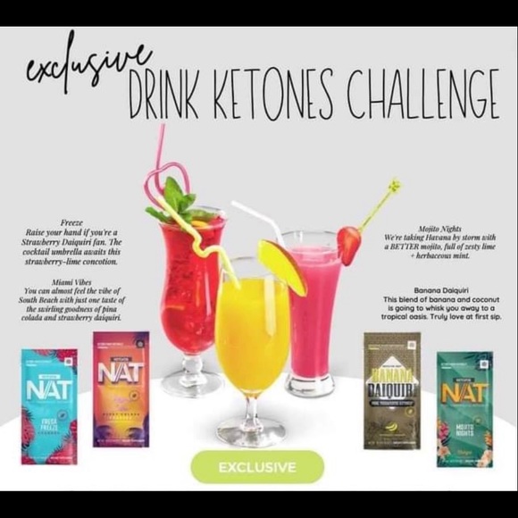 Pruvit NAT Ketones- Summer Cocktail Flavors 8pk. Banana, Miami, Fresa, & Mojito. - Picture 6 of 6